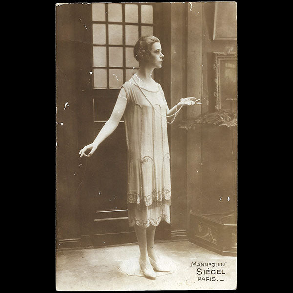 Siegel - carte publicitaire représentant un mannequin (circa 1920-1930)