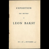 Léon Bakst, Exposition de ses Oeuvres, Hôtel Jean Charpentier, Paris, du 5 au 19 novembre 1925