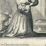 Abraham Bosse - La Noblesse Française à l'Eglise - Figure Féminine (circa 1629)