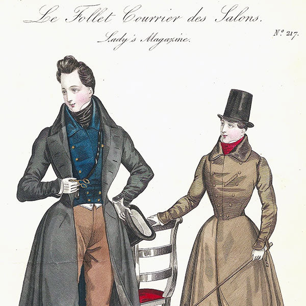 Le Follet, Courrier des Salons, 7 gravures de mode masculine (1832)