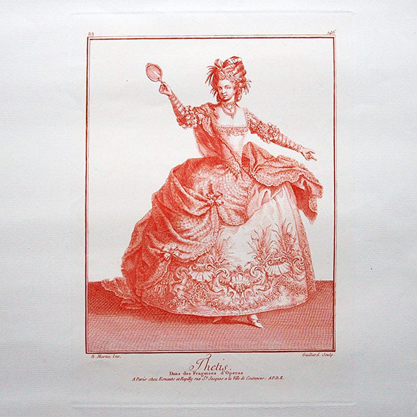 Gallerie des Modes et Costumes Français, gravure n° aa 146, Thetis (1779), copie postérieure du XXème siècle