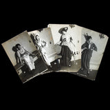 Ensemble de 4 photographies de George Bain de modèles de la maison Paquin présentés à New York en mars 1914