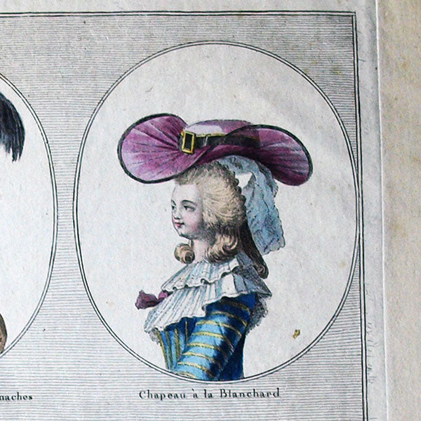 Gallerie des Modes et Costumes Français, 1778-1787, gravure n°281bis, Chapeau au Ballon (1785)