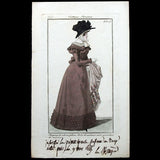 Costume Parisien, Journal des dames et des modes, épreuve de la planche 2304 annotée par la Mésangère (9 mars 1825)