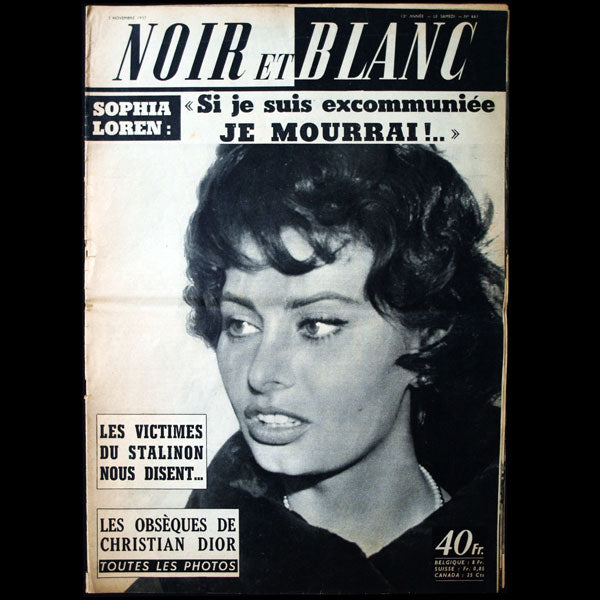 Noir et Blanc, 2 novembre 1957, les obsèques de Christian Dior