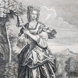 Les parques Atropos, Lachesis et Clotho, allégories en mode par Mariette (circa 1690)