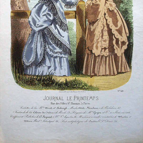 Worth & Bobergh - Le Journal du Printemps, gravure 140 (circa 1868)