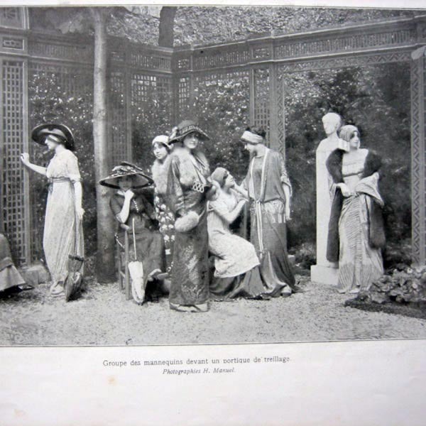 Poiret - L’Illustration, 9 juillet 1910 : « une leçon d’élégance dans un parc »
