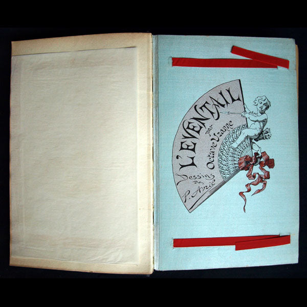 Uzanne - L'éventail et l'Ombrelle, exemplaires uniques enrichis de dessins de Paul Avril (1881)
