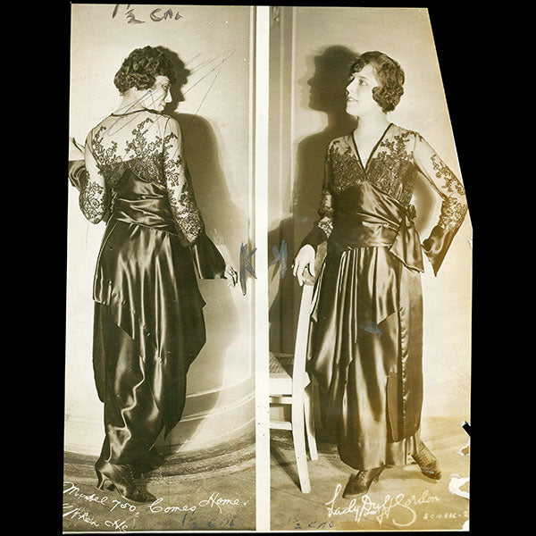 Lucile - When he comes home, robe de dîner en dentelle (1918)