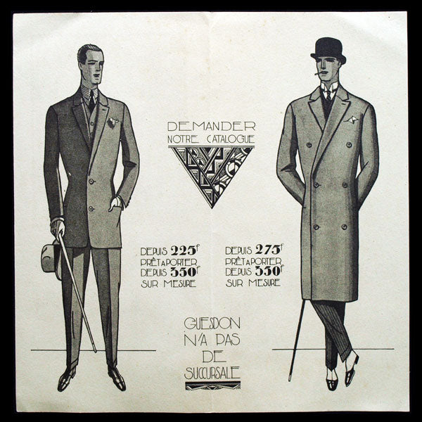 Guesdon, tailleur pour la ville, 10 et 10 bis rue Geoffroy Marie à paris (circa 1920)