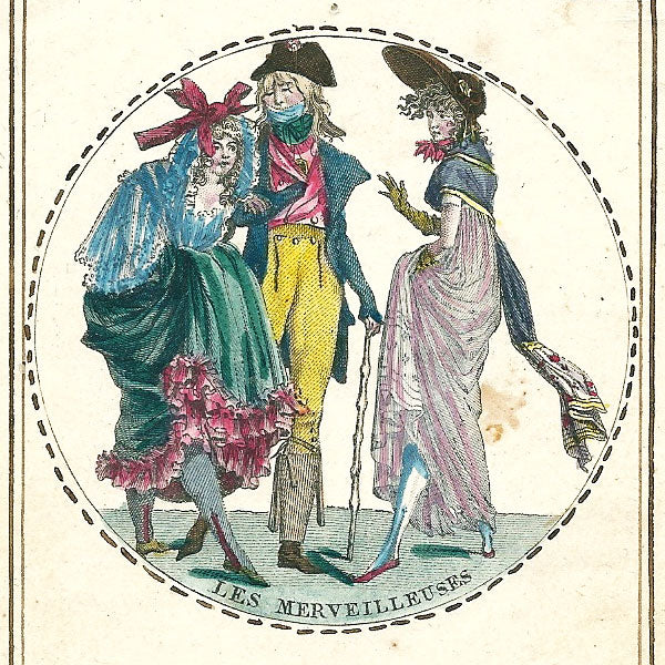 Incroyables et Merveilleuses, suite de 4 gravures (circa 1797)