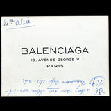 Balenciaga, carnet de défilé, circa 1955