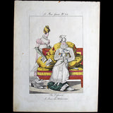 Le Bon Genre, gravure n°62, Les Vapeurs ou Le Jour des Mémoires (1813)