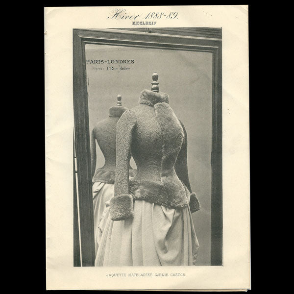 Catalogue du tailleur Paris-Londres, 1 rue Auber à Paris (1888-1889)