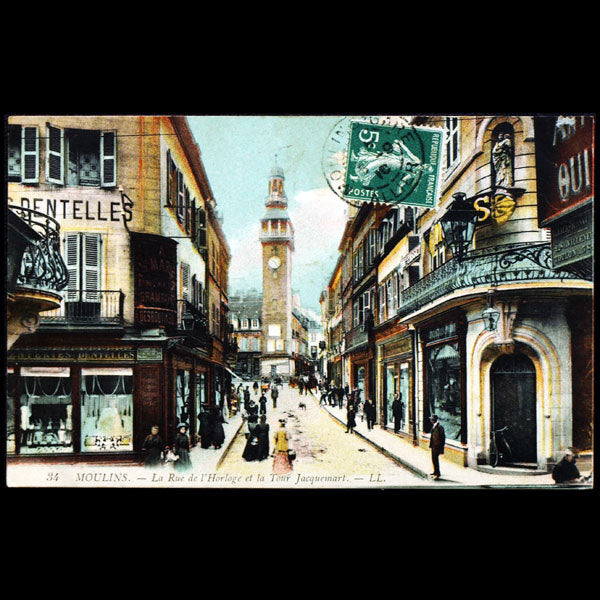 A Ste Marie, Anciennement Maison Grampayre, H. Desboutin à Moulins, passementerie, dentelles, soieries, nouveautés (1910)