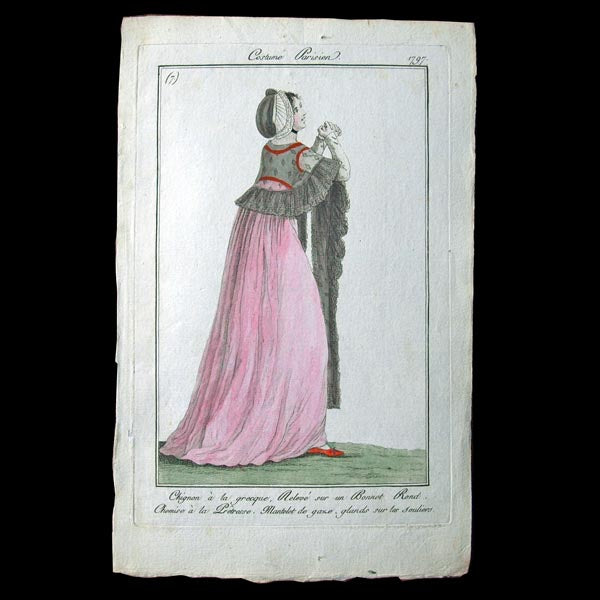 Costume Parisien, Journal des dames et des modes, 1797 gravure n°7