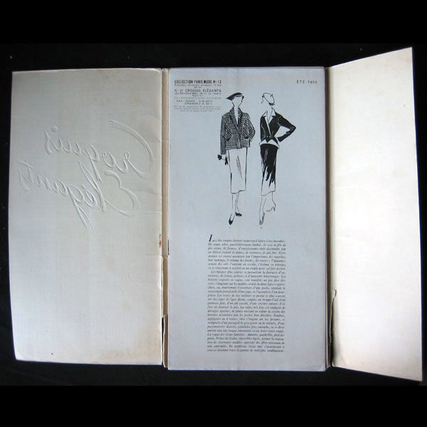 Croquis Elégants, série manteaux et tailleurs, été 1950