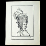 Au beau sexe, coiffures de Depain (1777), tirage postérieur