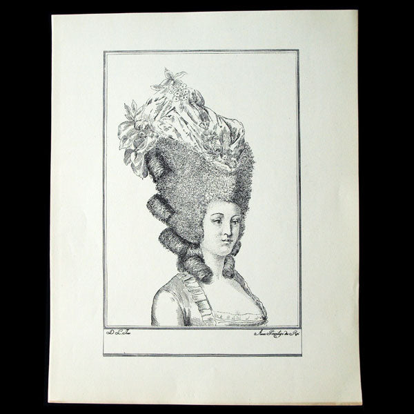 Au beau sexe, coiffures de Depain (1777), tirage postérieur