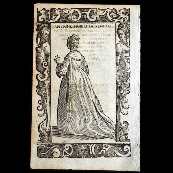 Vecellio - Costumes anciens et modernes, De gli Habiti antichi et moderni di Diuerse Parti del Mondo, femme noble de Venise (1590)