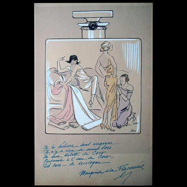 Coco Chanel, caricature de SEM pour le Nouveau Monde (circa 1923)