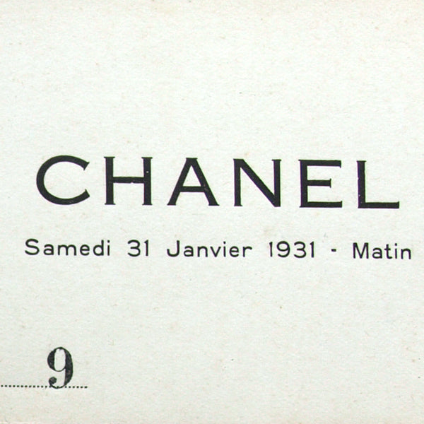 Chanel - Cartons d'invitation de défilés Chanel de 1930 et 1931