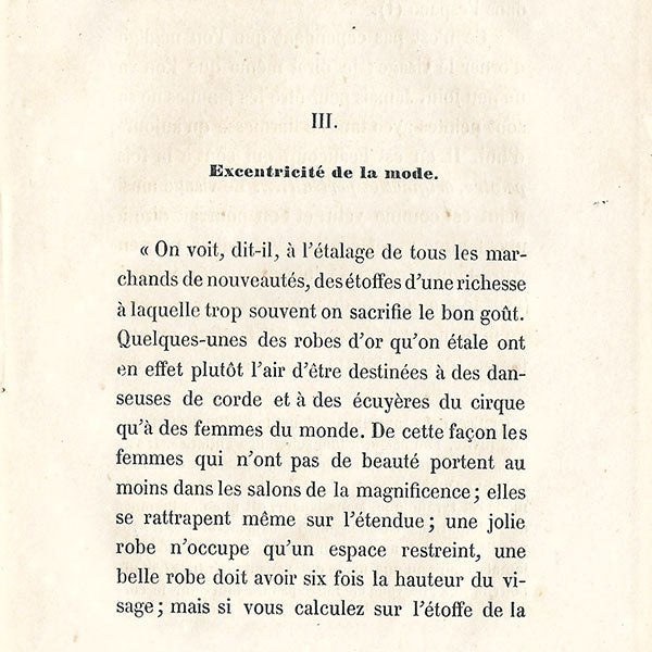 La Vérité aux Femmes sur l’Excentricité des Modes et de la Toilette (1858)