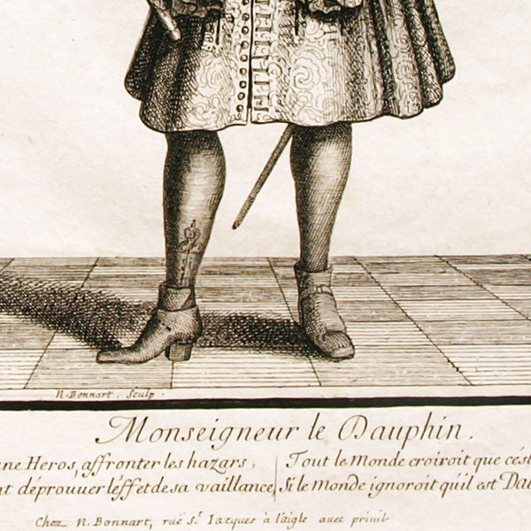 Monseigneur le Dauphin, gravure de Bonnart (circa 1688-1695)