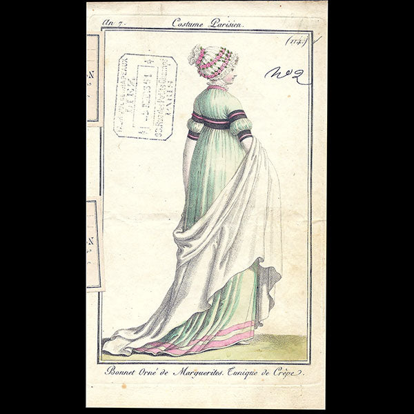 Costume Parisien, Journal des dames et des modes, an VII gravure n°114