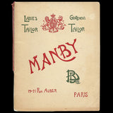 Catalogue du tailleur Manby, 19-21 rue Auber à Paris (circa 1890)