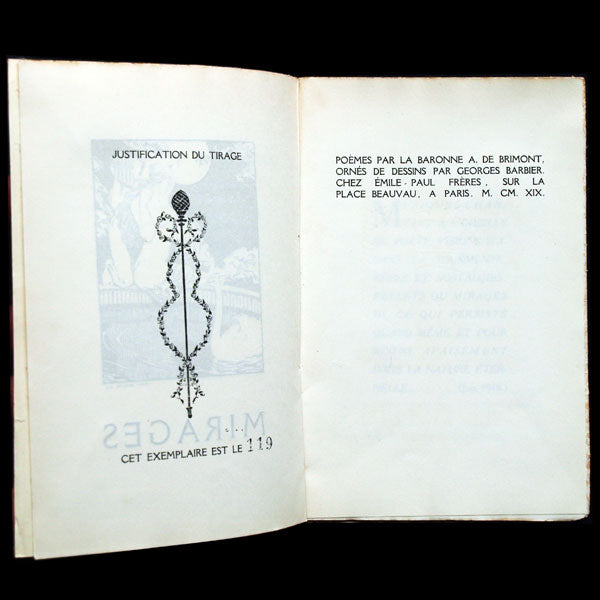 Mirages, poèmes par la Baronne de Brimont ornés de dessins par George Barbier (1919)