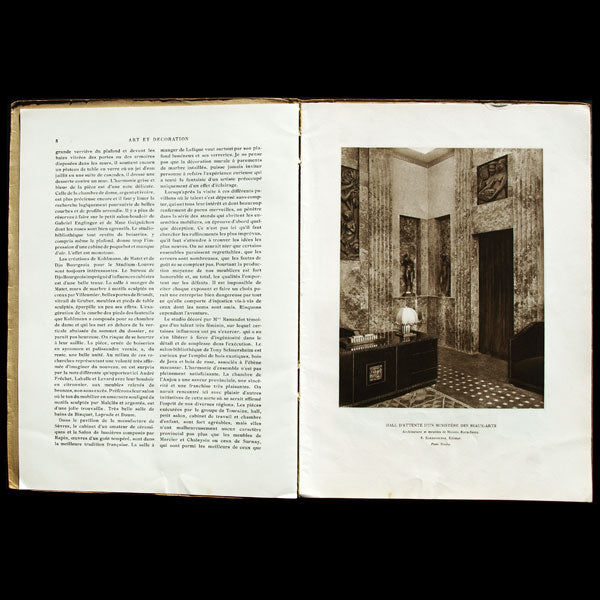 Art et décoration, l'Exposition des Arts Décoratifs : le mobilier, section française (juillet 1925)