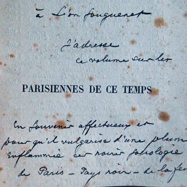 Uzanne - Parisiennes de ce temps, avec envoi de l'auteur (1910)