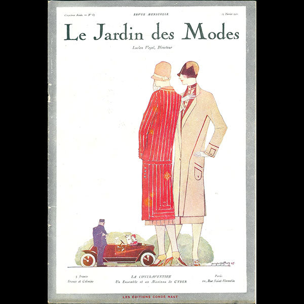 Le Jardin des Modes, n°67, 15 février 1925, couverture de Georges Geffroy