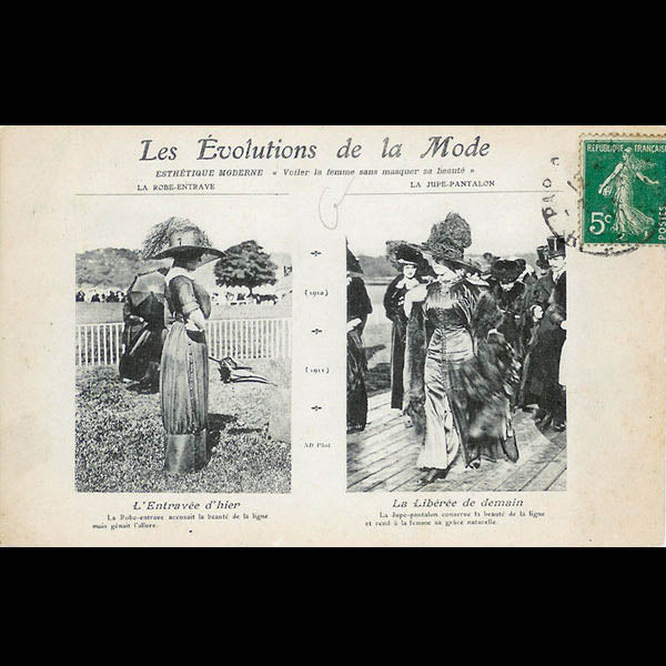 La mode nouvelle, la jupe culotte aux courses (1911)