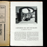 Art et décoration, l'Exposition des Arts Décoratifs : le mobilier, section française (juillet 1925)