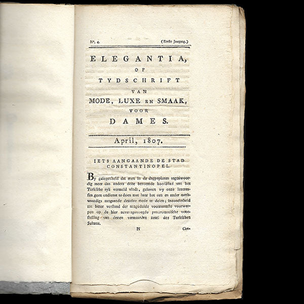 Elegantia, of tydschrift van mode, luxe en smaak voor dames - livraison d'avril 1807