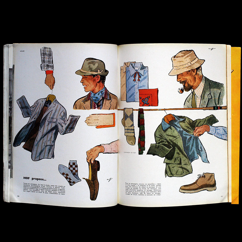 Adam, la revue de l'homme (avril-mai 1958), couverture de Hof