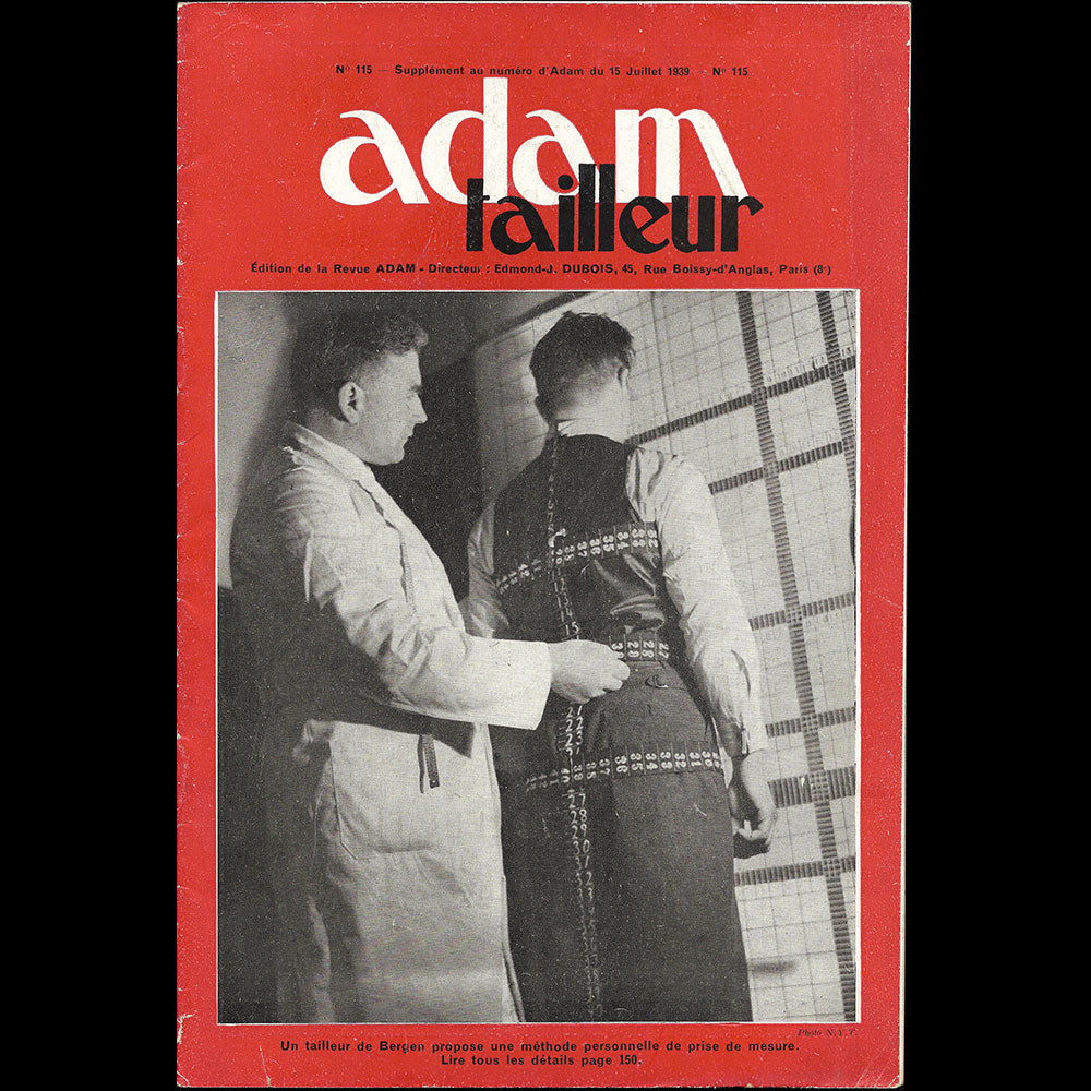 Adam Tailleur, n°115, 15 juillet 1939