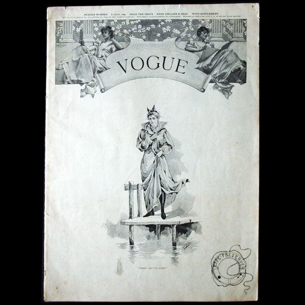Vogue US (8 juillet 1893), couverture de H. McVickar