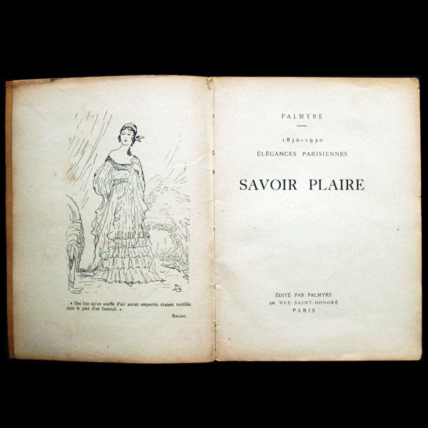 Palmyre 1830-1930 élégances parisiennes, savoir plaire (1930)
