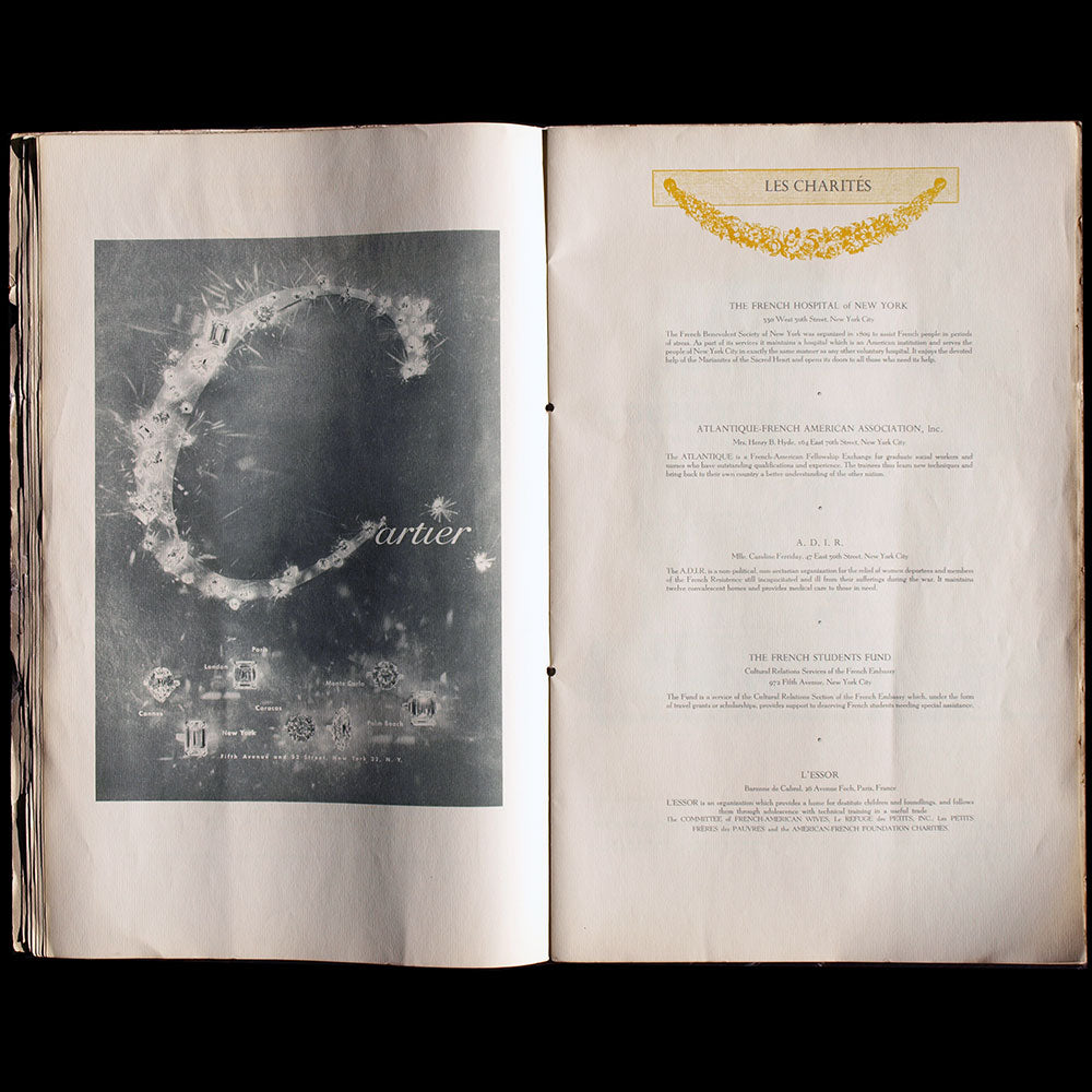 April in Paris - Programme de la soirée du 20 avril 1956, couverture de Bauchant