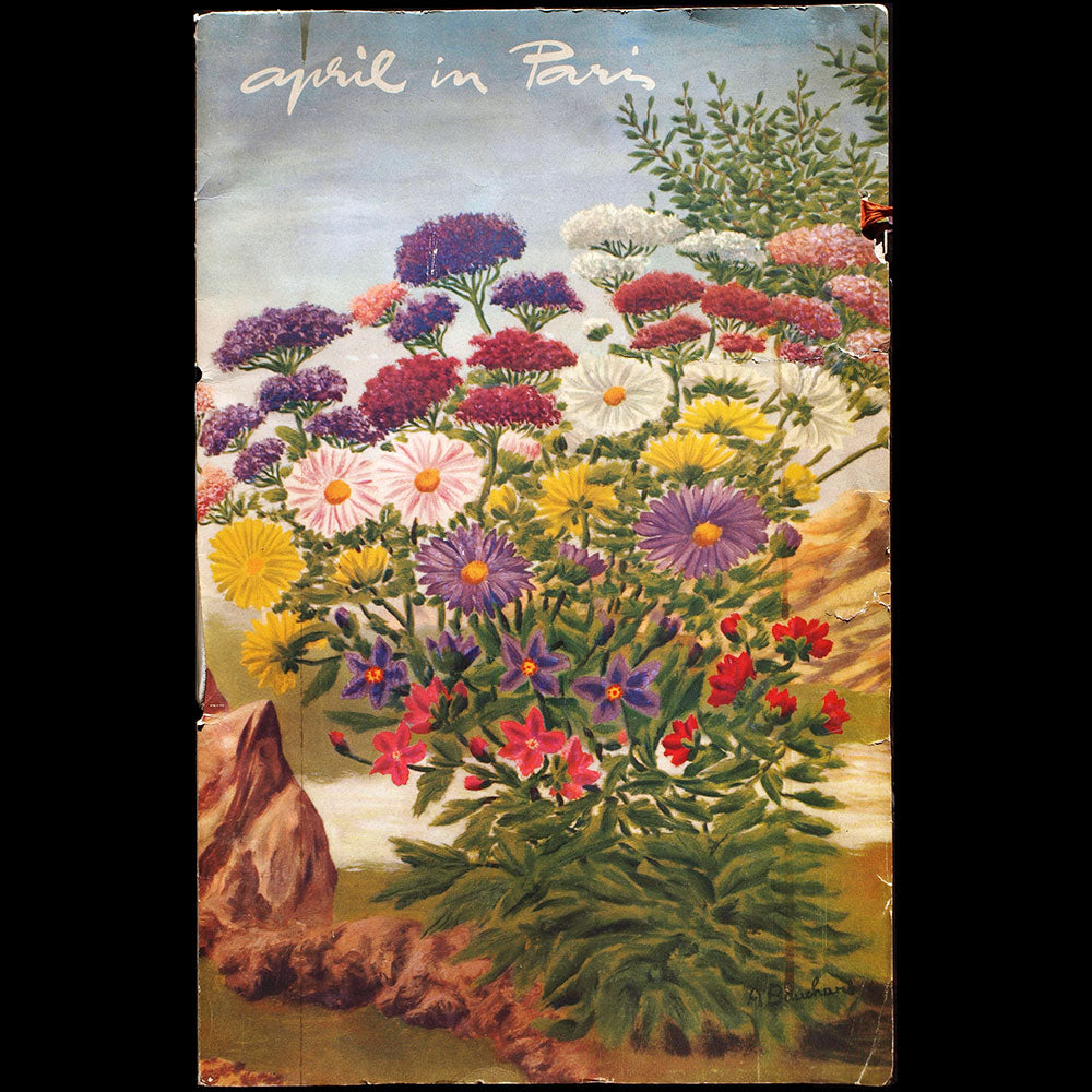 April in Paris - Programme de la soirée du 20 avril 1956, couverture de Bauchant