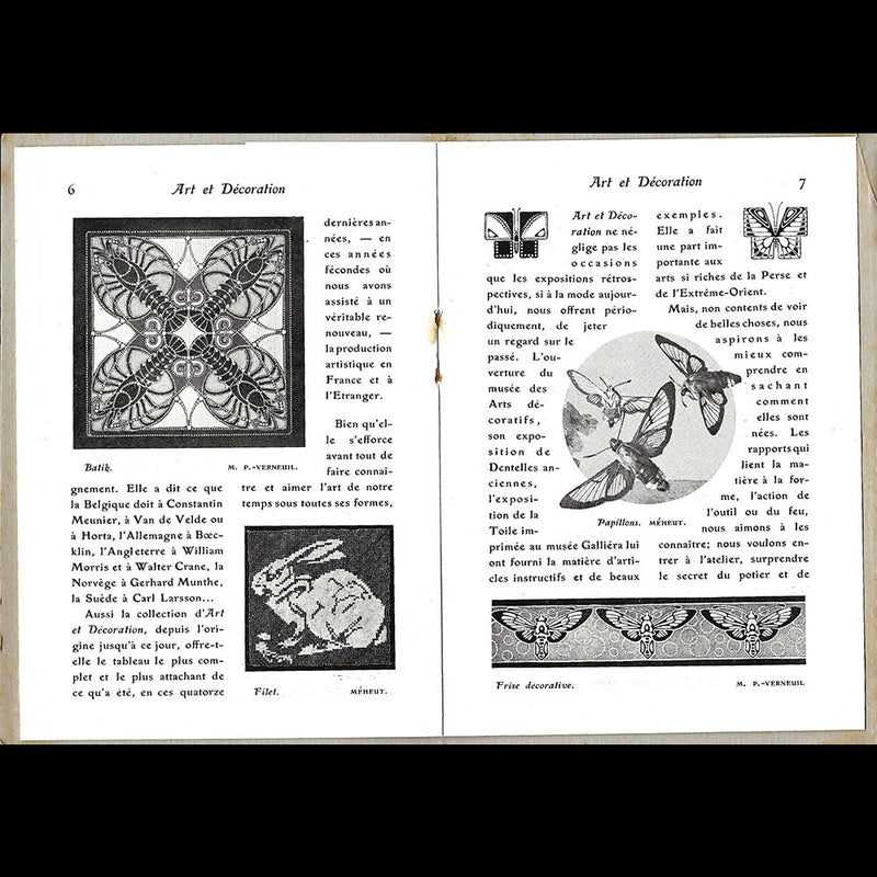 Art et décoration - Specimen au quart du format (1912)