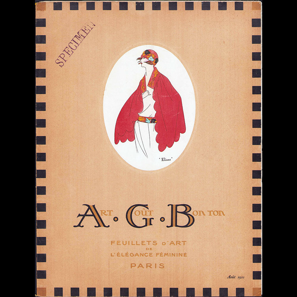 Art, Goût, Bon Ton (1921, aout), numéro specimen