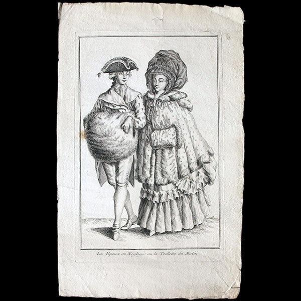 Mondhare - Collection de la Parure des Dames - Les Epoux en Négligés ou la Toilette du matin (circa 1782)