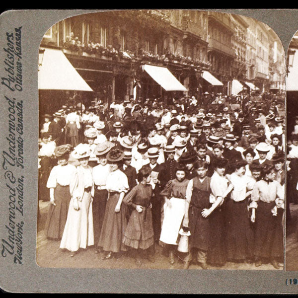 Girl employees of famous dressmaking shops of Paquin and Worth paris (1907)