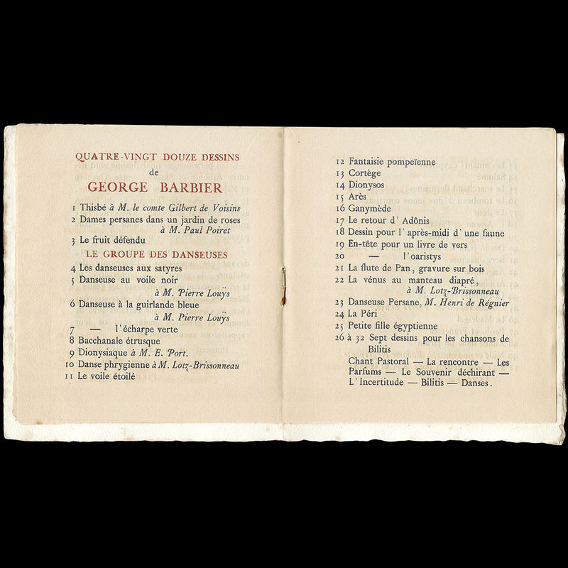 Barbier - Exposition George Barbier, catalogue de l'exposition à L'Art Moderne (1911)
