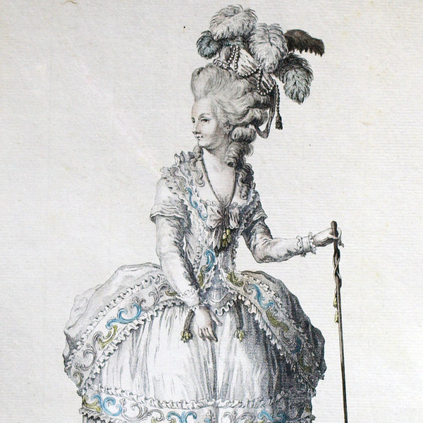Basset - Robe à la Circasienne, 3ème cahier de la Collection d'habillements modernes et galants (1779)